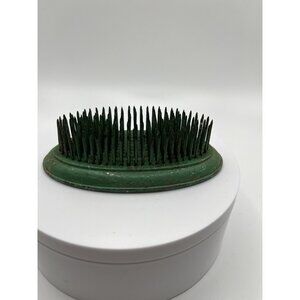 Vintage Dazey Needlesharp Oval No 81  Green Pin Flower Frog Holder Home Decor